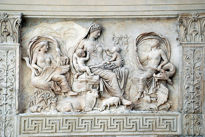 Ara Pacis. Pannello della Dea della pace