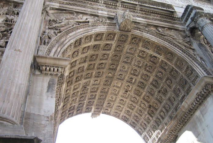 Arco di Settimio Severo. Rilievi dell'arcata centrale