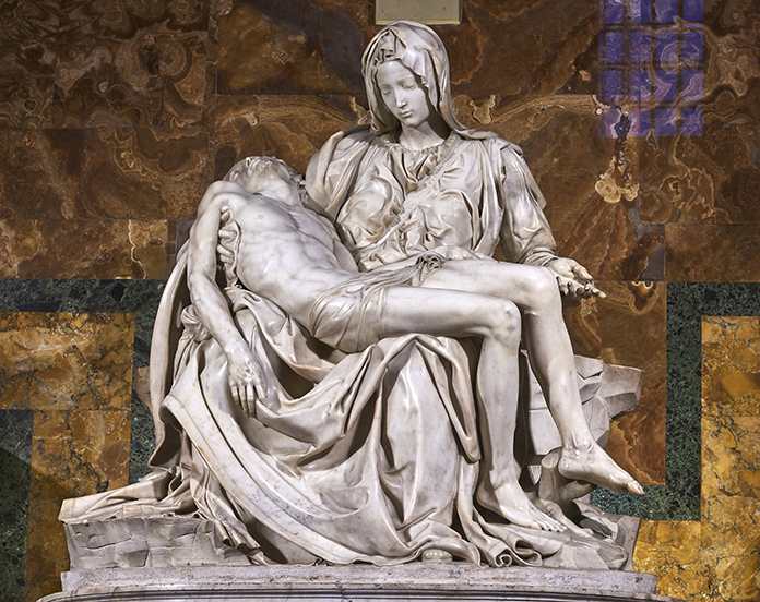 Pieta by Michelangelo. St. Peter's Basilica in the Vatican