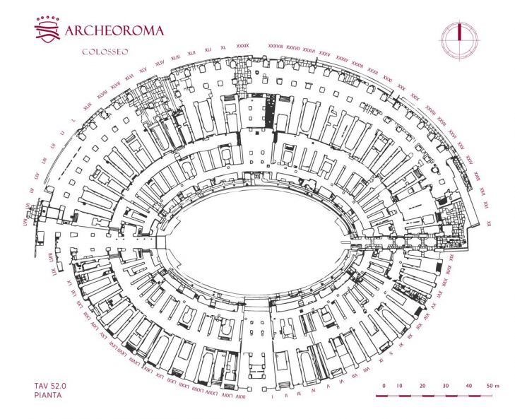 Pianta del Colosseo (Anfiteatro Flavio)