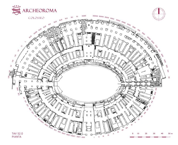 Pianta del Colosseo (Anfiteatro Flavio)