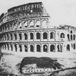 Colosso di Nerone: resti del basamento davanti al Colosseo