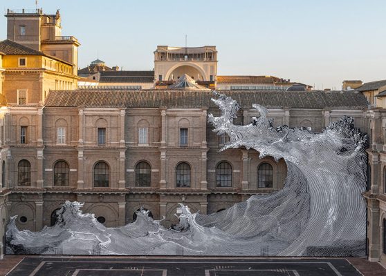 JR. Diluvium, 2026, installazione site-specific. Biblioteca Apostolica Vaticana