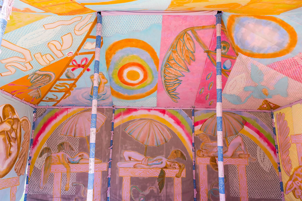 Francesco Clemente. Anima nomade. Tenda degli angeli, 2013-2014 (dettaglio)