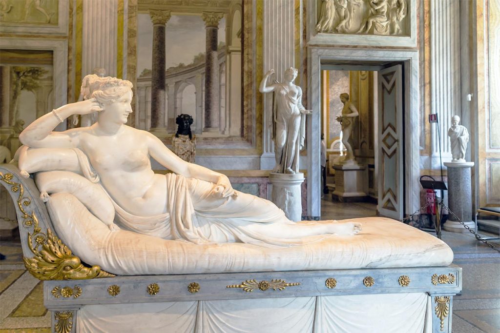 Galleria Borghese. Paolina Bonaparte: scultore Antonio Canova