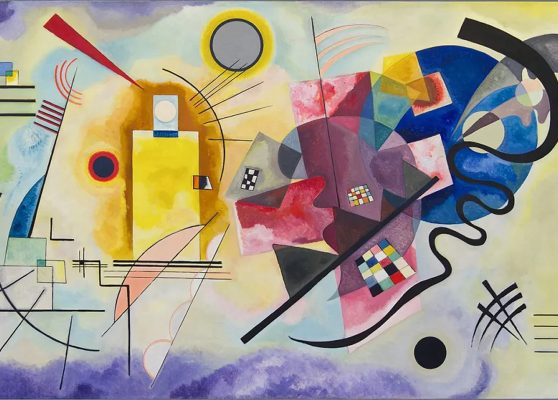 Giallo-Rosso-Blu, 1925. Olio su tela, 128×201,5 cm. Centro Nazionale per l’Arte e la Cultura “Georges Pompidou”, Parigi
