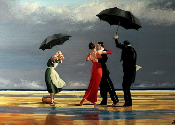 The Singing Butler. Olio su tela, 71 x 91 cm, 1992. © Jack Vettriano Publishing