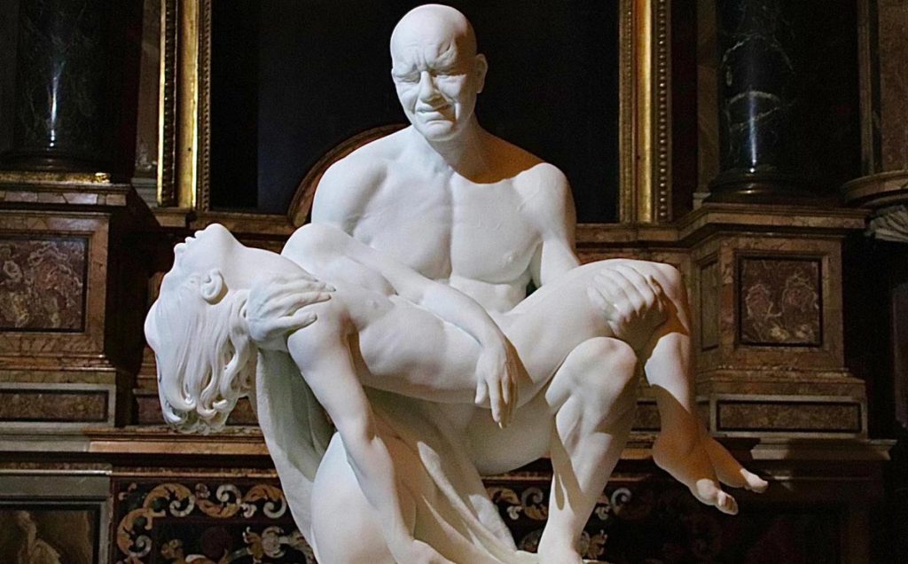 Jago, scultore. La Pietà, blocco di Marmo Bianco