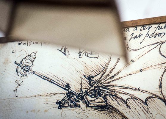 Leonardo da Vinci, Prova della resistenza al carico di un’ala