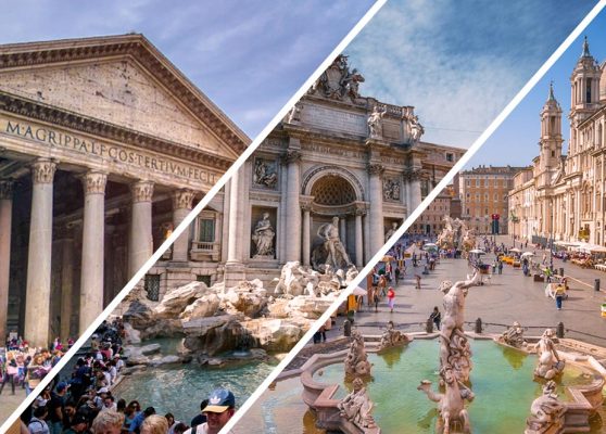 Tour a piedi: Pantheon, piazza Navona e fontana di Trevi