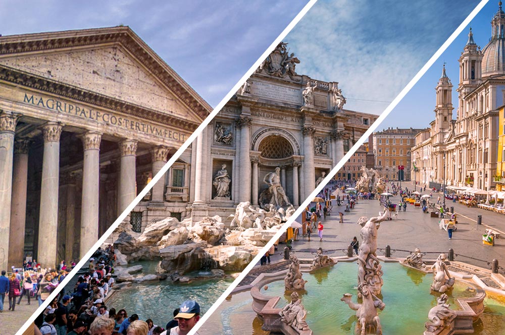 Tour a piedi: Pantheon, piazza Navona e fontana di Trevi