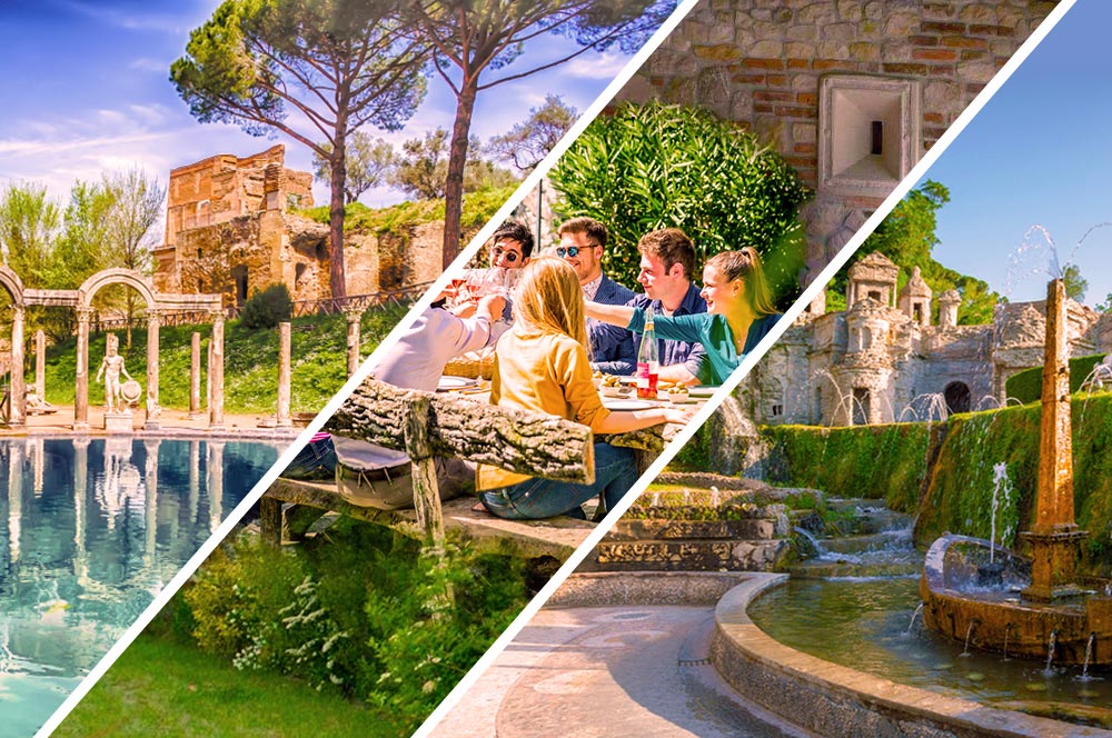 Tour guidato Villa Adriana e Villa d'Este da Roma con pranzo