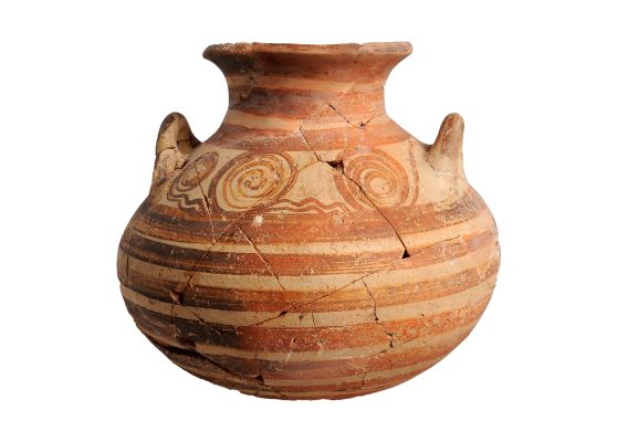 Vaso da Çanakkale, età del bronzo. Area di Troia. Kylix micenea, coppa da bere in terracotta con engobbio, 1600–1200 a.C. © 2026 Parco archeologico del Colosseo